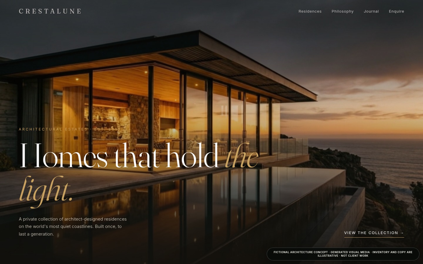 Crestalune, fictional architectural-estates concept