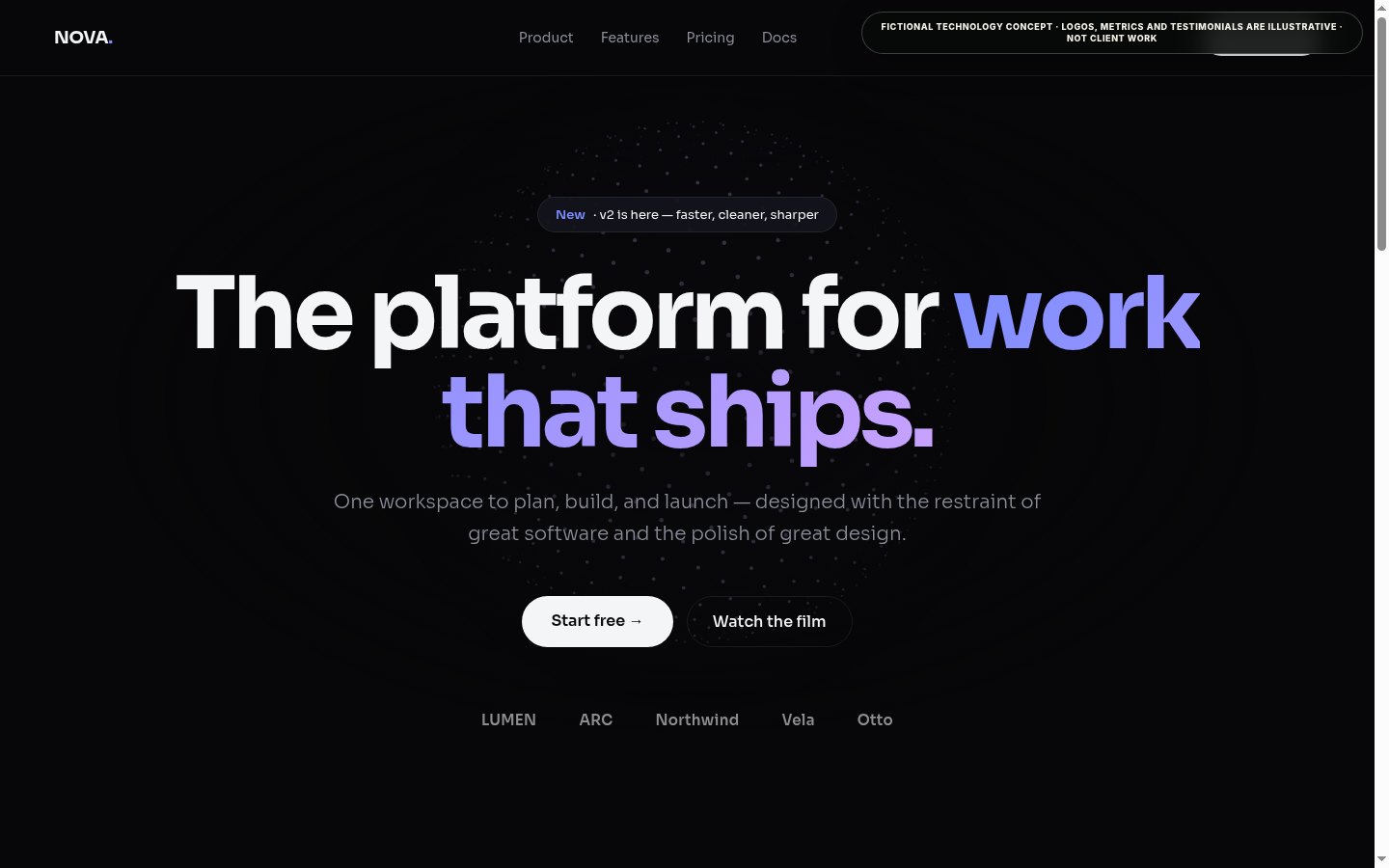 Nova, SaaS platform concept